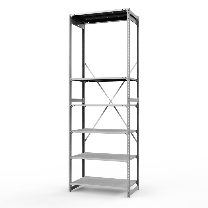 Стеллаж металлический для одежды ТСУ Универсал, 3000х1000х600 мм. полки: метал. перф. 6 шт.