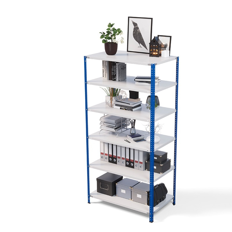 Стеллаж ТС Лайт 2200х1000х500, 6 полок, синие стойки