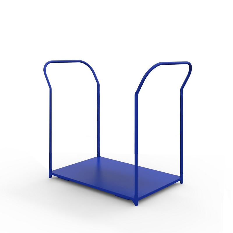 Тележка платформенная с двумя ручками ТЯ 4 основание (1200x600 мм, колеса черная резина 160 мм)