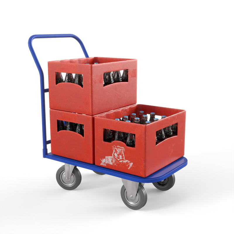 Тележка платформенная ТПТ (г/п 400 кг, 900x600 мм, колеса серая резина 160 мм)