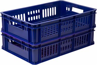 Ящик перфорированный 600x400x150 (синий)