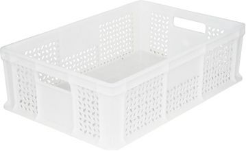 Ящик 600х400х180 мм дно сплош.стенки перф.с ручками морозостойкий