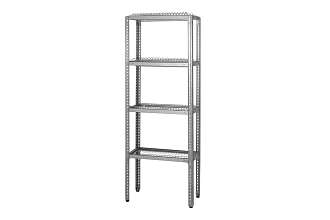 Стеллаж для сушки посуды ССПн - 600x300x1600 Norma Inox (сетки "стаканы" - 4 шт.; без под.)