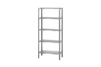 Стеллаж полочный СПЛп - 600x400x1600 Profi Inox (полка сплошная 5 шт.)