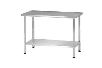 Стол производственный СПРп - 600x800x860 Profi Inox (полка сплошная)