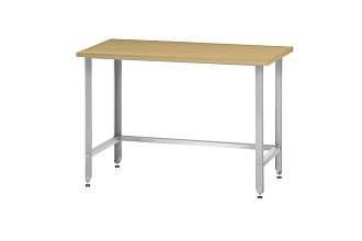 Стол кондитерский СПРн - 1200x700x860 Norma Zn, бук/40 (полка-обвязка разборная, ножка угловая)