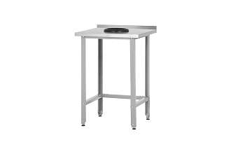 Стол производственный СПРн - 1200x700x860 Norma Inox, сбор отходов, борт (полка-обвязка разборная, ножка угловая)