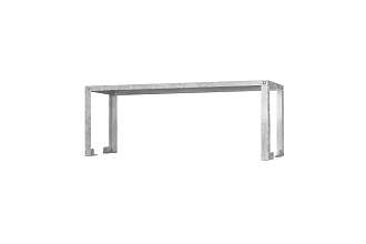 Полка-надстройка настольная ПННб - 1200x300x400 Base, цинк, 1 уровень