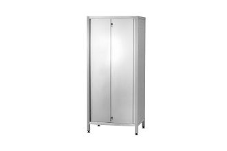 Шкаф кухонный ШЗКп - 1500x600x1800 Profi Inox, двери-купе, полки сплошн. 3 шт., без к-та замков