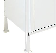 Стеллаж-шкаф СТ-300 с сетчатыми дверьми и сетчатой стенкой 3000х1280х800, 5 полок