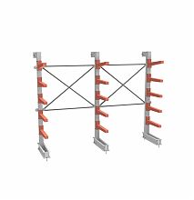 СТ-062 Стеллаж консольный односторонний 5 ярусов (с доп.секцией)