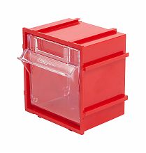 Короб откидной F-105-1А , 105х71х112мм, красный, прозрачный