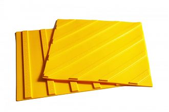 Тактильная плитка для слабовидящих, продольный риф (300x300, ПВХ, клеевая основа)