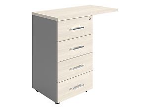 Тумба боковая NPW-408 L4 белое дерево/серый