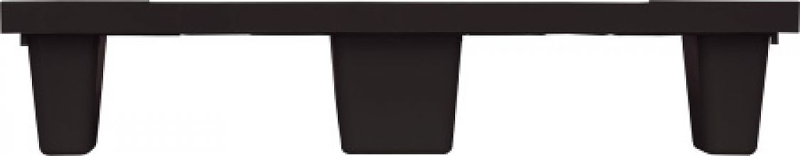 Паллет 1200х800х160 мм перфорированный на 9 ножках вкладываемый (TR 1208 L чёрный)