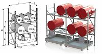 Стеллаж для бочек (для 4-х бочек)