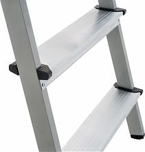 Стремянка двухсторонняя стальная с алюминиевыми ступенями NV1140.4