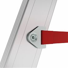 Индустриальная двухсторонняя алюминиевая стремянка с развальцованными ступенями NV5120.6