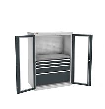 Шкаф инструментальный ВС-053-2 с дверьми окнами