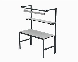 Рабочее место в комплектации 1500х700 мм 41.БК1 ESD (RAL7035) + 41А.СВ-120