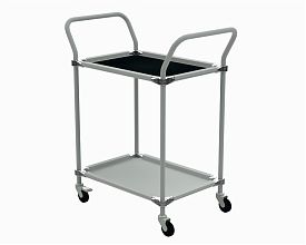 Транспортная тележка с 2мя полками 470х990х840 ESD (RAL7035)