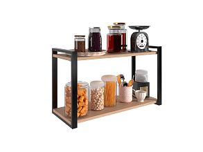 Полка Home-2 вяз натуральный/чёрный